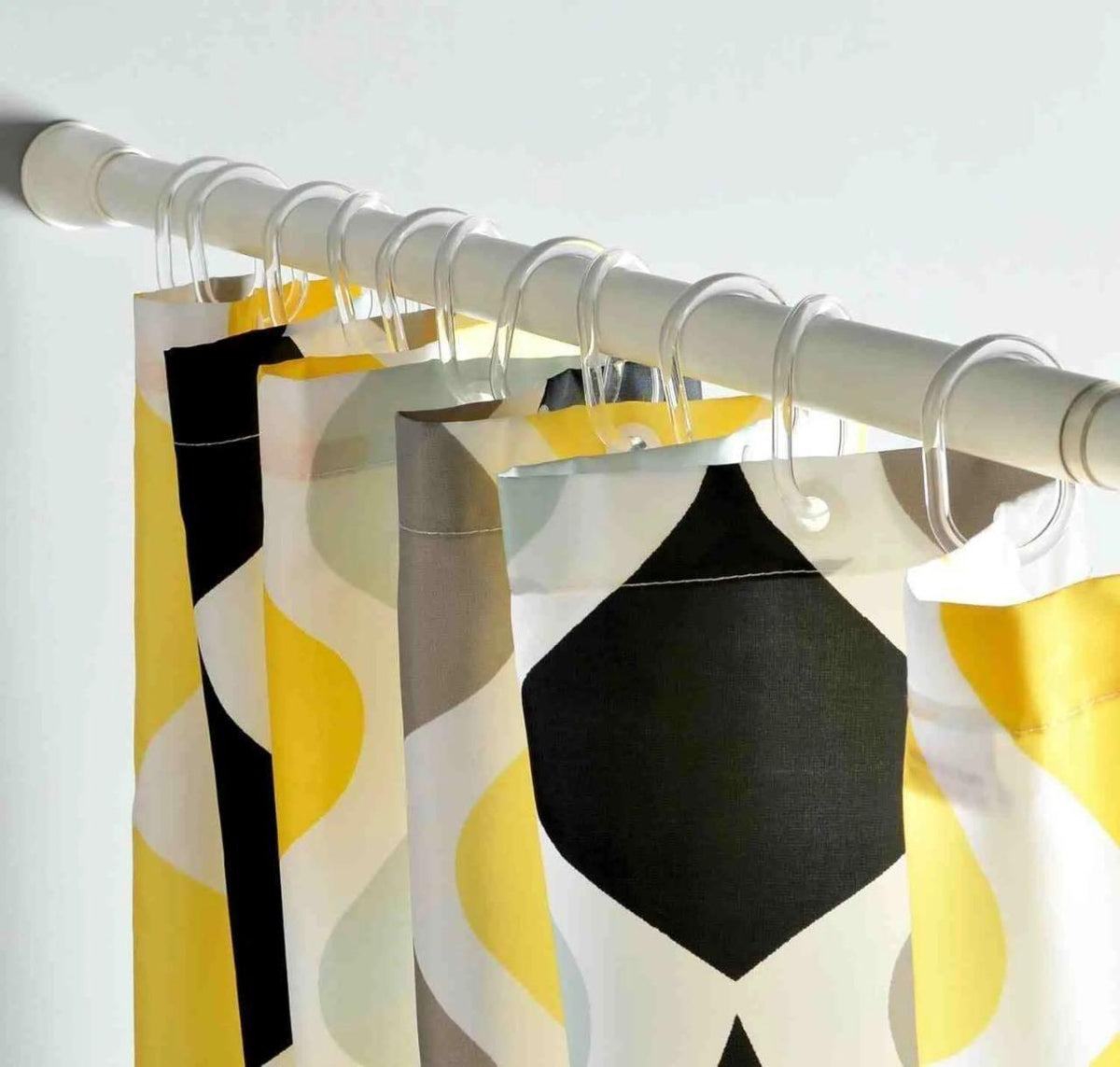 Drill-Free Adjustable Extendable Curtain Rod | For Bathroom, Wardrobe & Curtains