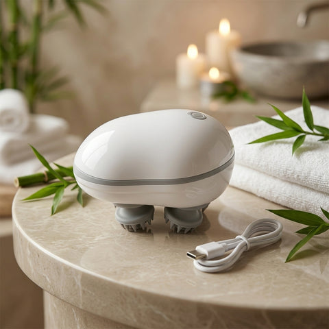 Rechargeable Electric Scalp & Full Body Massager – Waterproof 3D Kneading Head Massager for Stress Relief