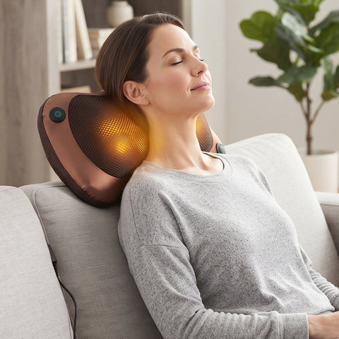 Professional Shiatsu Massage Pillow with Heat | Neck & Back Massager