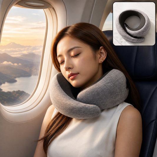 Soft Travel Neck Pillow, Memory Foam U-Shaped Support Pillow For Flights
