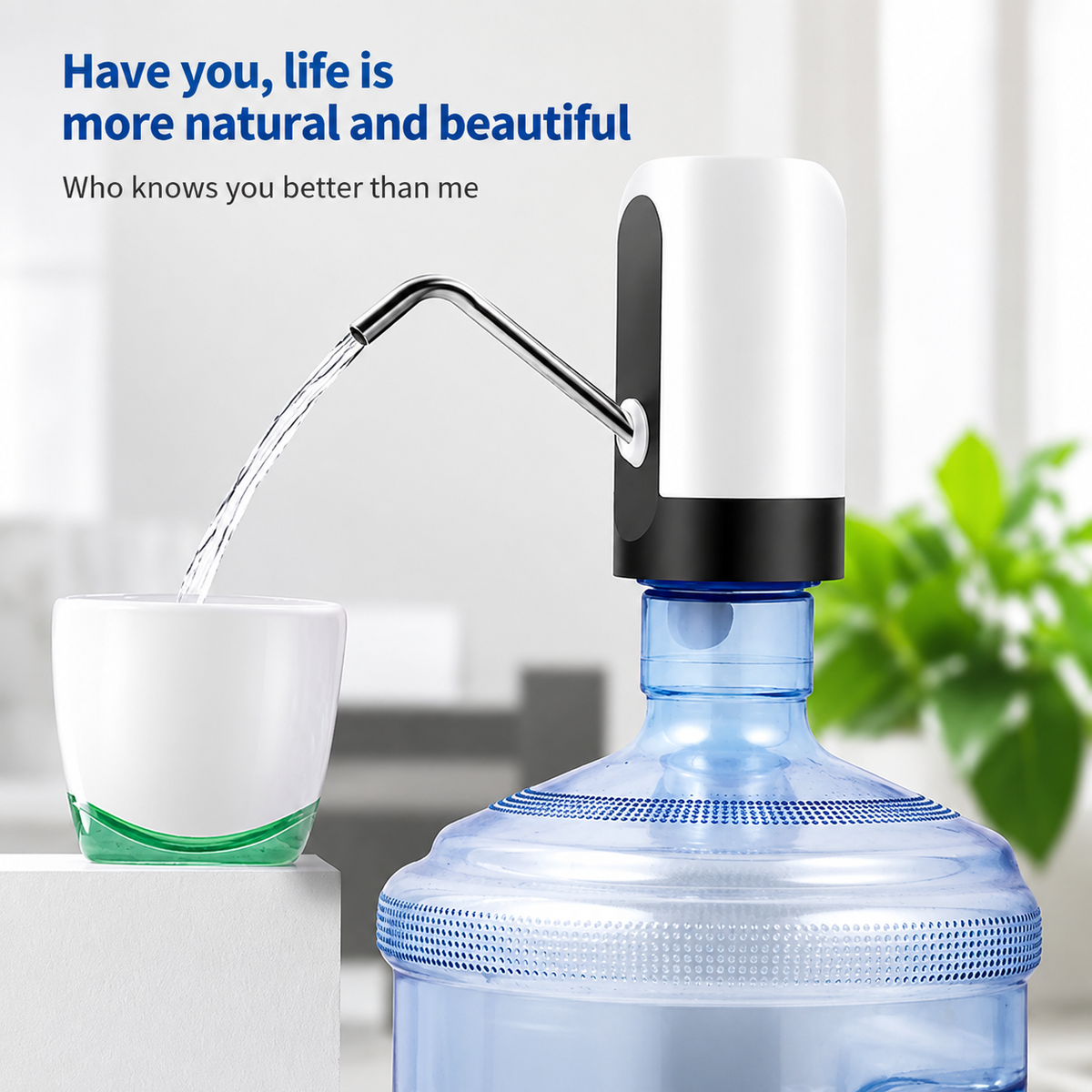 USB Rechargeable Automatic Water Bottle Pump