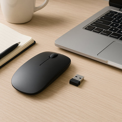 Wireless Mouse | 2.4GHz Slim Optical Mouse for Laptop, PC, Computer & Mac | Adjustable DPI | Plug & Play