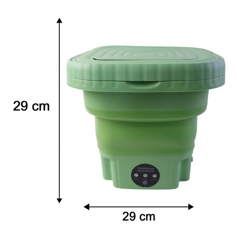 Portable Folding Washing Machine | Mini Washer with Spin Basket for Baby Clothes, Underwear & Travel