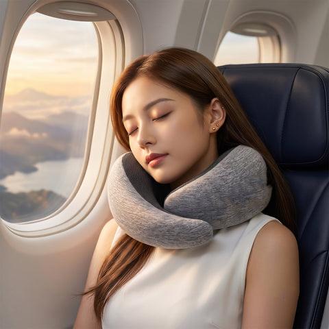 Soft Travel Neck Pillow, Memory Foam U-Shaped Support Pillow For Flights