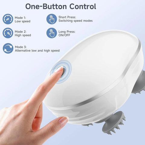 Rechargeable Electric Scalp & Full Body Massager – Waterproof 3D Kneading Head Massager for Stress Relief