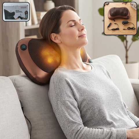 Professional Shiatsu Massage Pillow with Heat | Neck & Back Massager