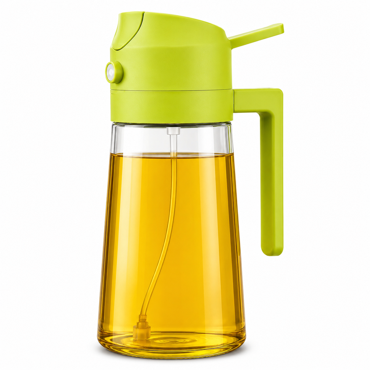 2-in-1 Oil Dispenser & Mist Sprayer Bottle 500ml | Glass Cooking Oil Spray Bottle with Pourer | Leakproof Oil Container for Kitchen, Air Fryer, Salad, BBQ & Baking (Pack of 1)