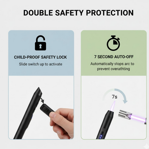 USB Rechargeable Electric Arc Lighter | Flexible Neck | Windproof Flameless BBQ & Candle Lighter