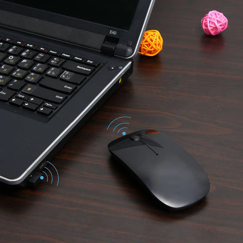 Wireless Mouse | 2.4GHz Slim Optical Mouse for Laptop, PC, Computer & Mac | Adjustable DPI | Plug & Play