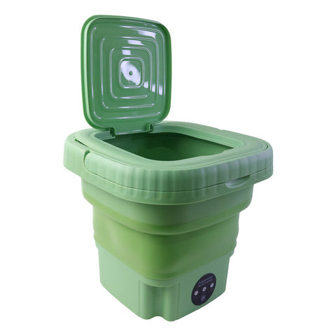 Portable Folding Washing Machine | Mini Washer with Spin Basket for Baby Clothes, Underwear & Travel