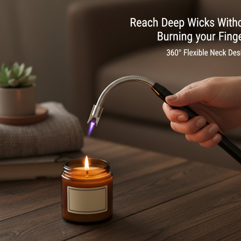 USB Rechargeable Electric Arc Lighter | Flexible Neck | Windproof Flameless BBQ & Candle Lighter