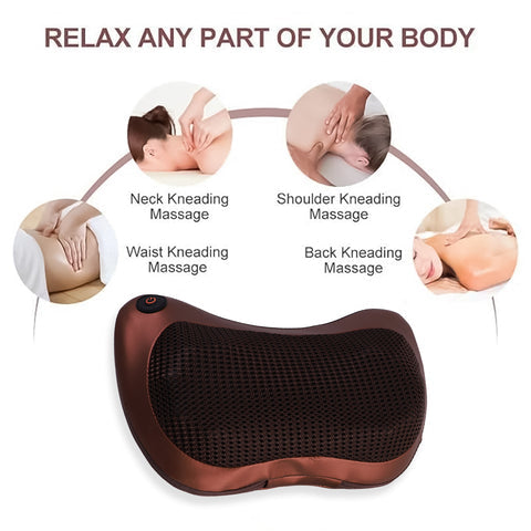 Professional Shiatsu Massage Pillow with Heat | Neck & Back Massager