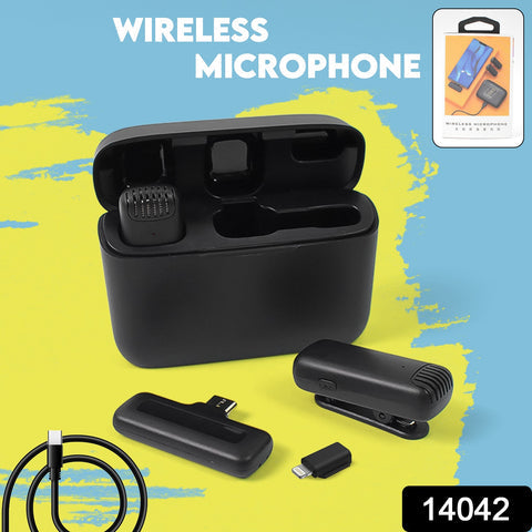 Wireless Collar Microphone | Dual Noise Cancelling Lavalier Mic for iPhone, Android Type-C, YouTube & Content Creation